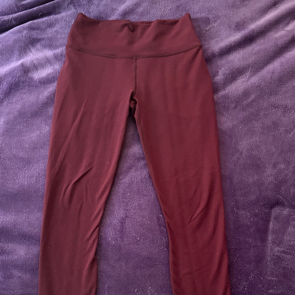 Burgundy Women Leggings